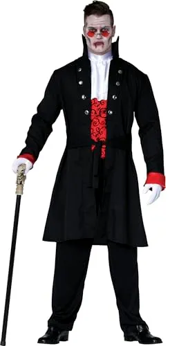 Fiestas Guirca Vampiro Costume Uomo M 48-50 Nero Rosso