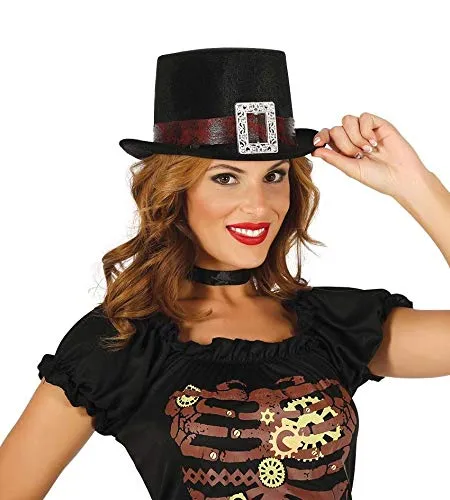 Fiestas Guirca Cilindro Nero Cappello Velluto Taglia Unica