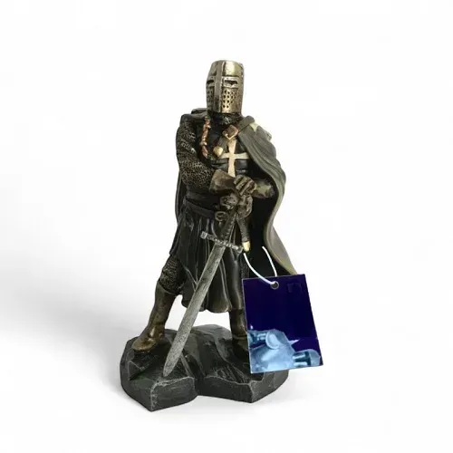 La Bottega di Merlino Cavaliere Templare Nero statuetta 12 cm resina