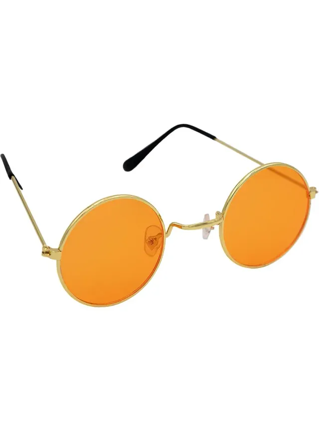 Funidelia Occhiali Hippie Accessorio Costume Arancione Anni 60