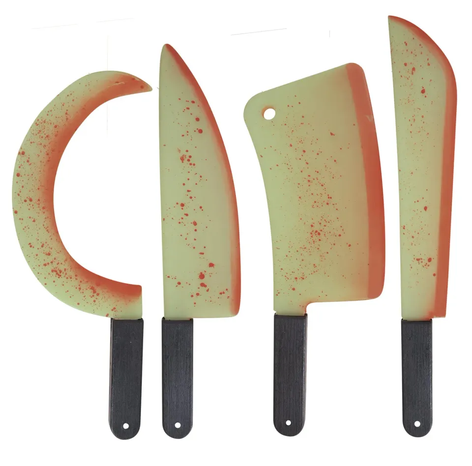 P'tit Clown coltello giocattolo fluorescente con sangue 1 pz