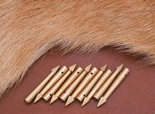 La Bottega di Merlino Set 10 puntali lacci ottone storico