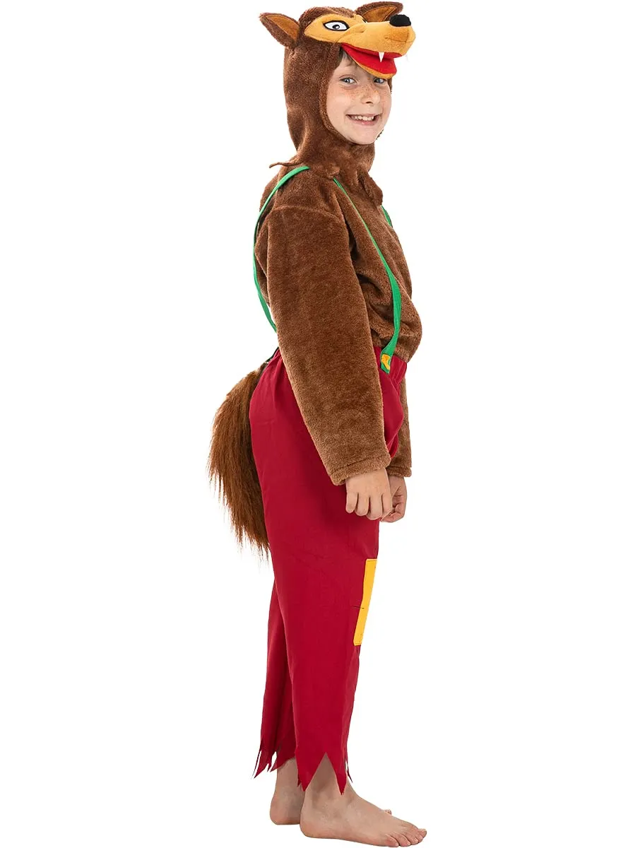 Funidelia Lupo Marrone Costume Bambino 5-6 Anni