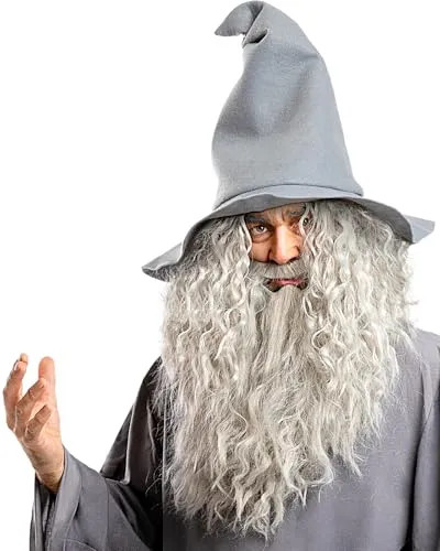 Funidelia Gandalf Parrucca con Barba Ufficiale Multicolore