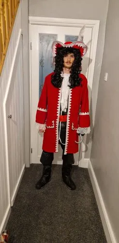 Smiffys Authentic Pirate Captain costume uomo rosso