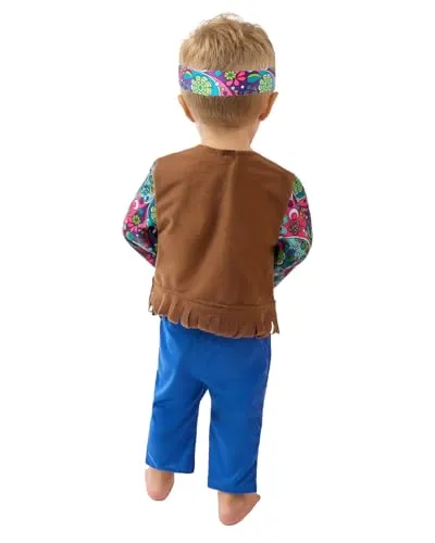 Funidelia Hippie costume neonato 12-24 mesi azzurro anni 60