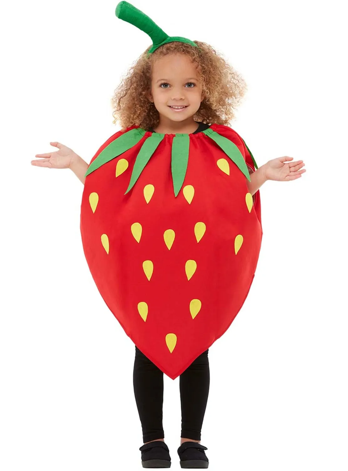 Funidelia costume fragola rosso bambino 3-6 anni tunica