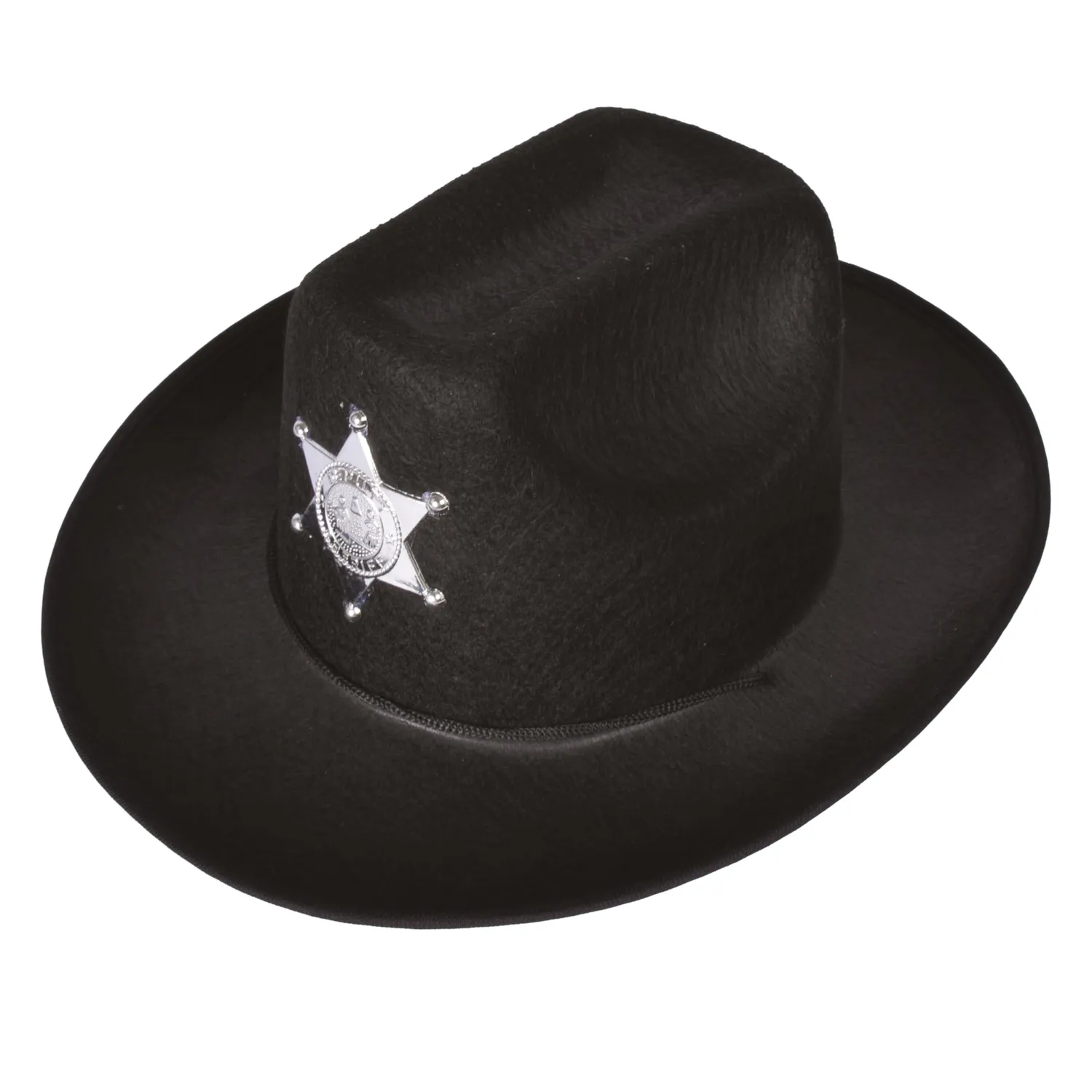 P'tit Clown 90652 cappello sceriffo nero feltro