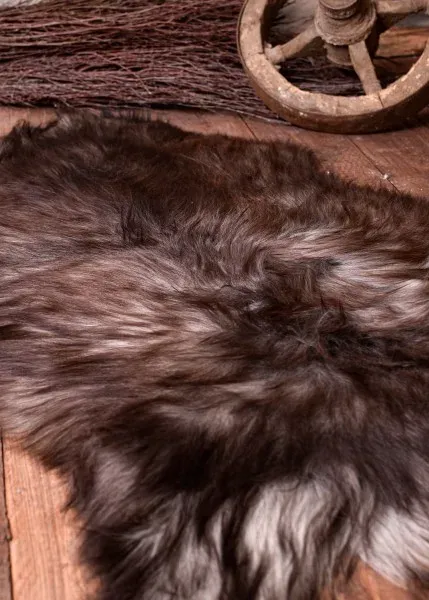 La Bottega di Merlino Pelliccia pecora marrone 112 cm naturale