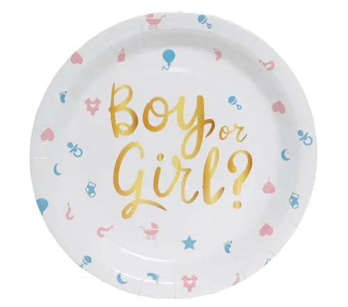 Fiestas Guirca Piatti It's a Boy or Girl 23 cm 6 Pezzi