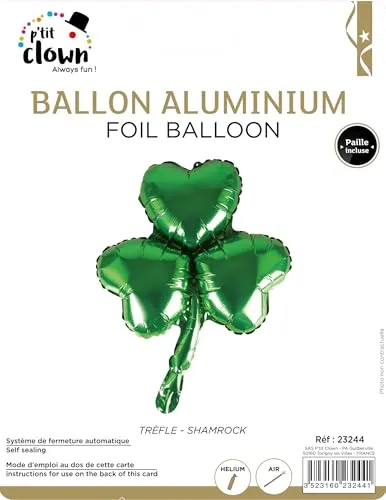 P'tit Clown 23244 palloncino trifoglio verde San Patrizio
