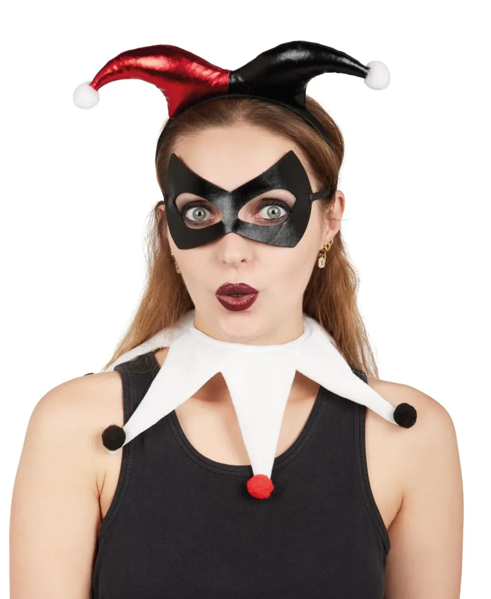 P'tit Clown Re22166 set Arlecchino maschera cerchietto adulto