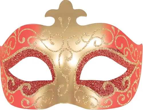 P'tit Clown Lupo Veneziano Plastica Oro Rosso Adulto