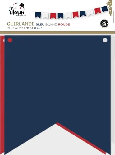 P'tit Clown 23309 Ghirlanda Tricolore 3 m Opaca