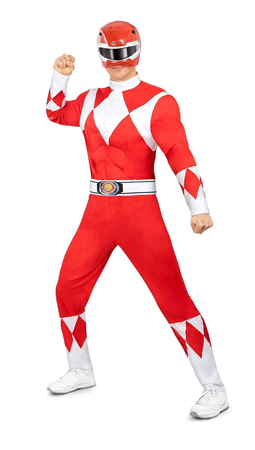 Funidelia Power Ranger rosso costume uomo M tuta maschera