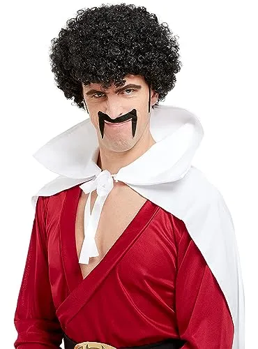 Funidelia Dragon Ball Parrucca Mr Satan Nero con Baffi Adulto