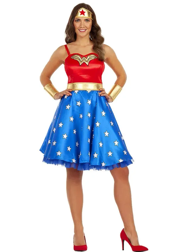 Funidelia Wonder Woman classico costume donna rosso taglia L