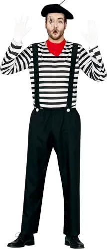Guirca Mimo Adulto costume uomo 5 pezzi mimo