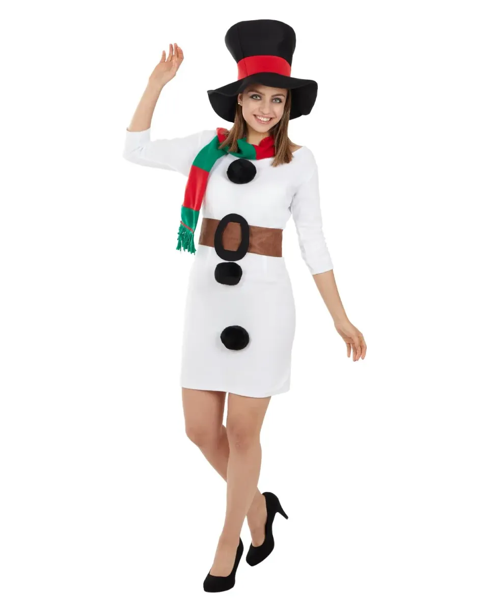 Funidelia Costume Pupazzo di neve donna bianco taglia S