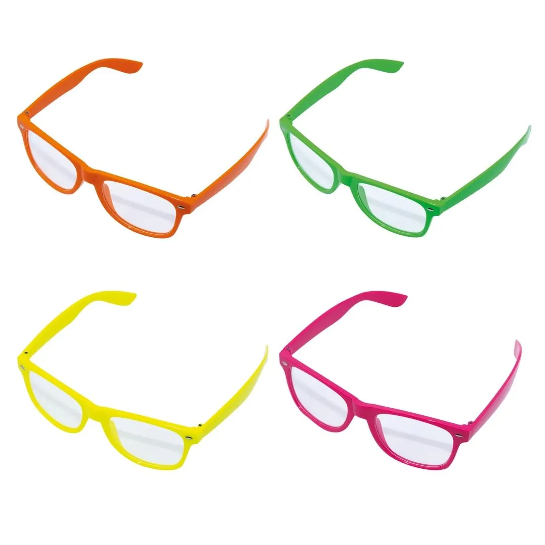 P'tit Clown Re22673 set 4 occhiali fluorescenti fluo