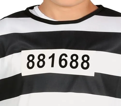 Guirca costume carcerato bambino righe 10-12 anni