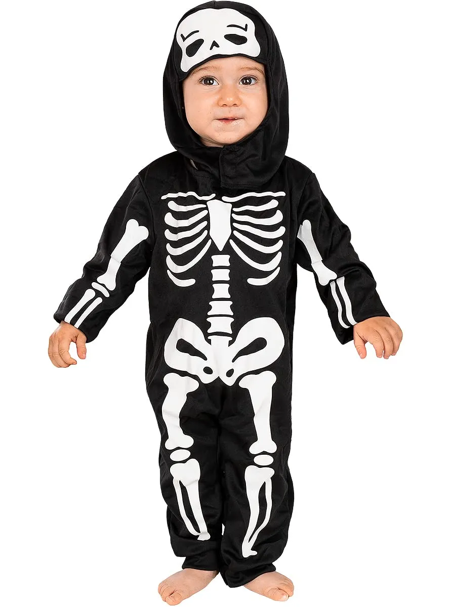 Funidelia Costume da Scheletro Bebè 0-6 Mesi Nero