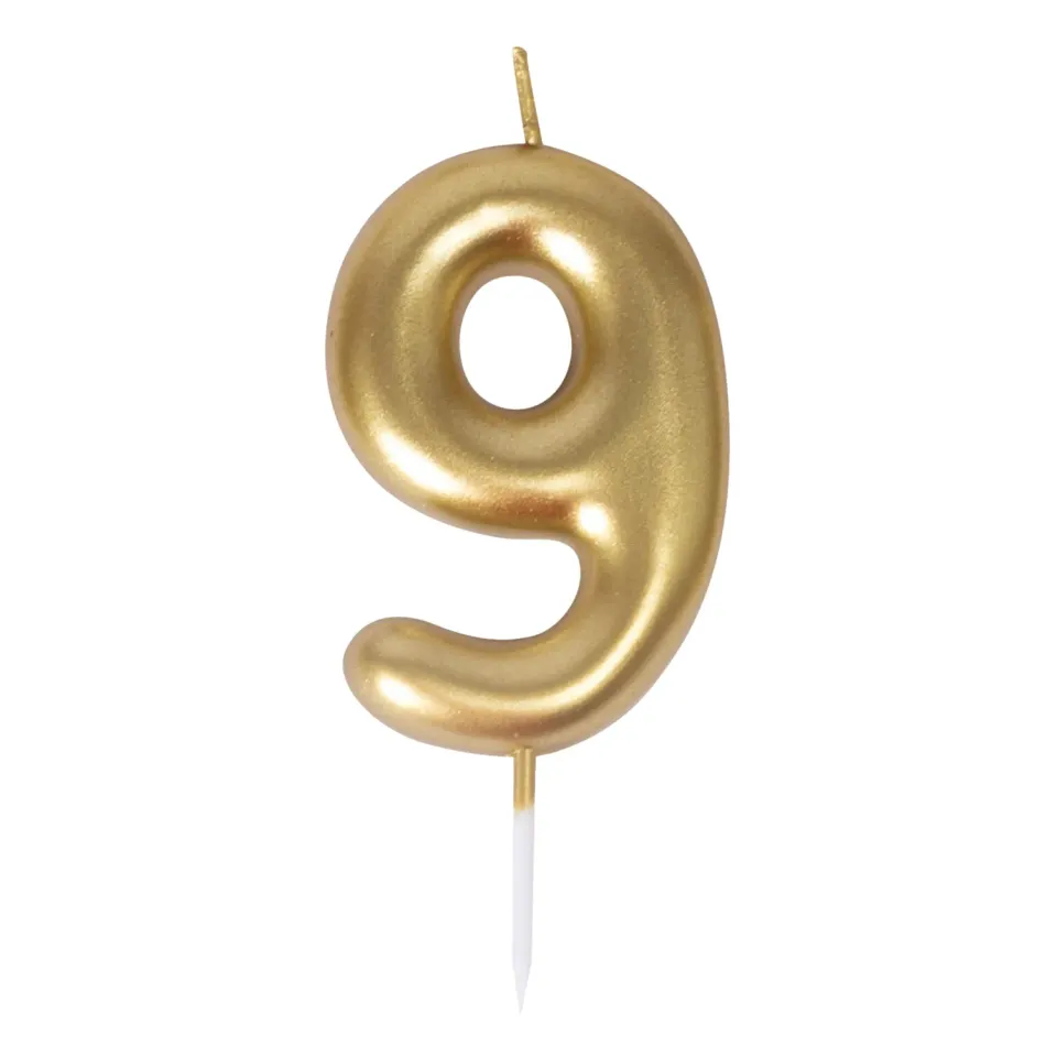 P'tit Clown 23939 candelina compleanno oro numero 9