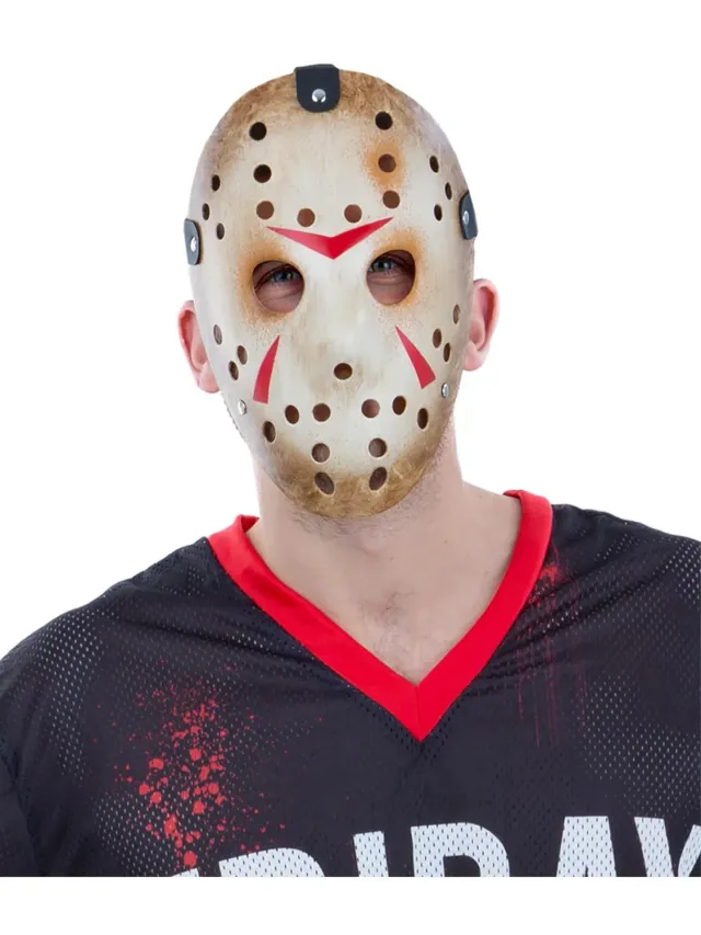 Smiffys Friday 13th maschera Jason Voorhees hockey adulto