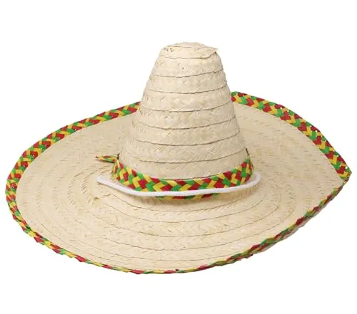 Fiestas Guirca Cappello Messicano Paglia Chiaro 50 cm