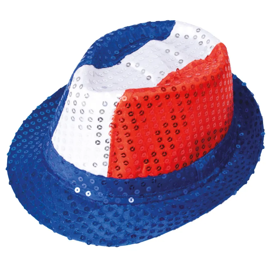 P'tit Clown Borsalino con Paillettes cappello Francia tricolore