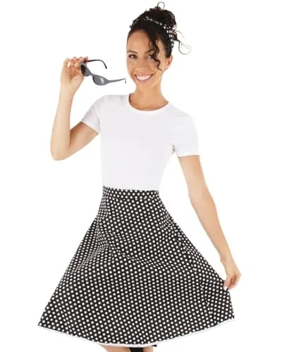 P'tit Clown Re22692 costume anni '50 nero adulto