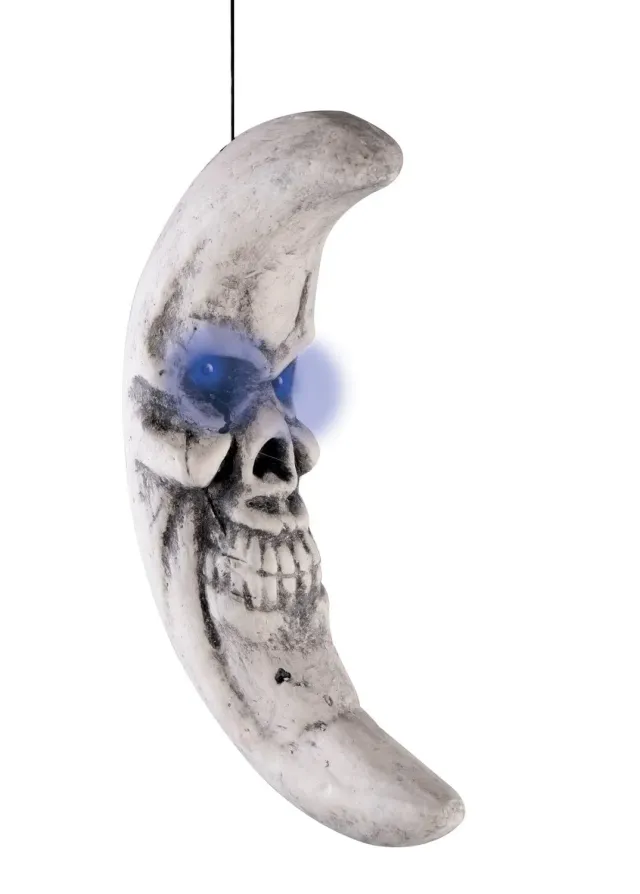 P'tit Clown mezza luna teschio luminoso 40 cm Halloween