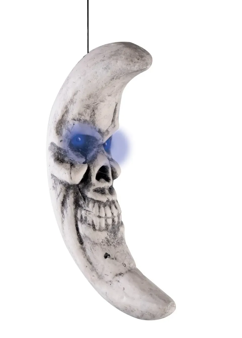 P'tit Clown mezza luna teschio luminoso 40 cm Halloween