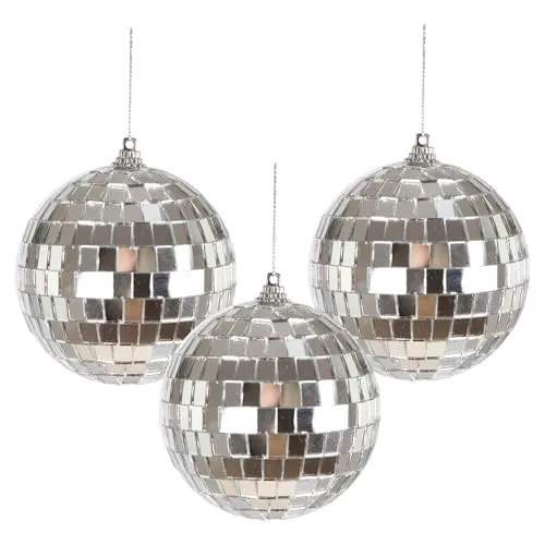 P'tit Clown 23458 Palline Specchiate 8 cm Set 3 Pezzi