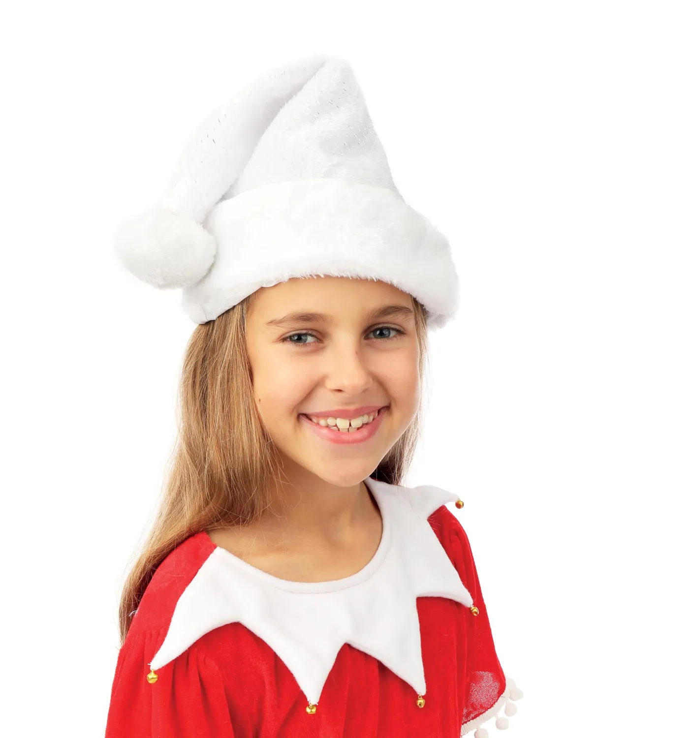 P'tit Clown berretto Natale bambino bianco argento taglia unica