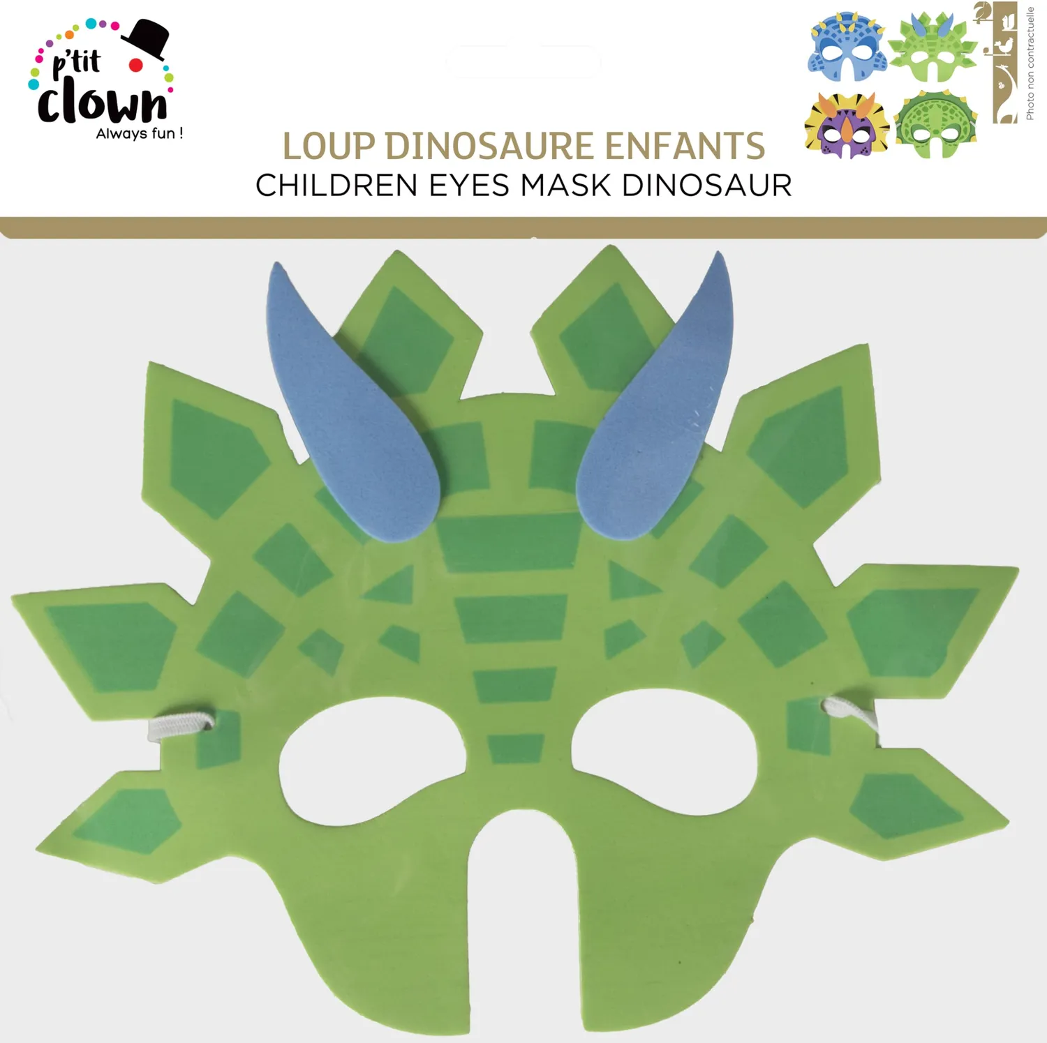 P'tit Clown 22754 maschera lupo dinosauro bambino