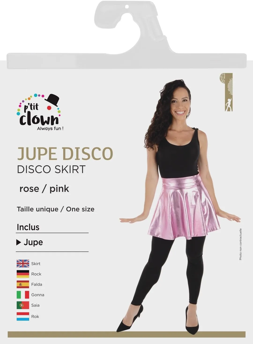 P'tit Clown Gonna Disco Donna Taglia Unica Anni '70
