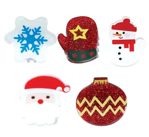 Fiestas Guirca fermagli capelli Natale donna set 5 pezzi 2,5 cm