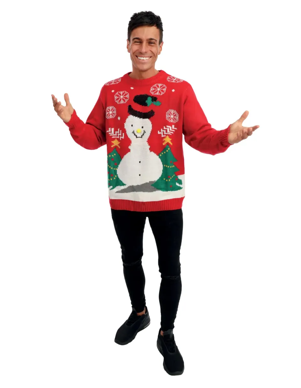 P'tit Clown maglione natalizio pupazzo di neve XL