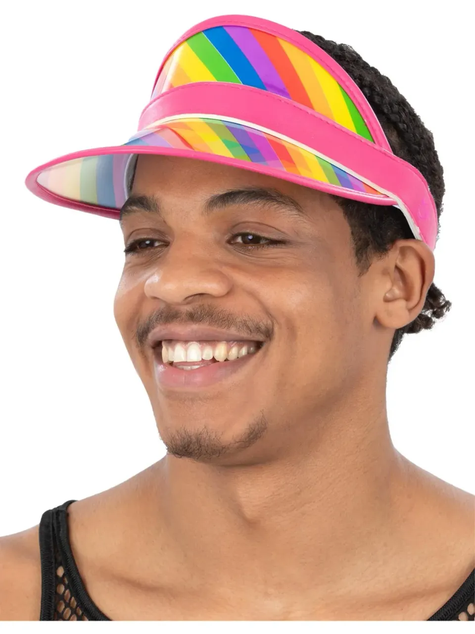 Smiffys Rainbow visiera trasparente arcobaleno adulto