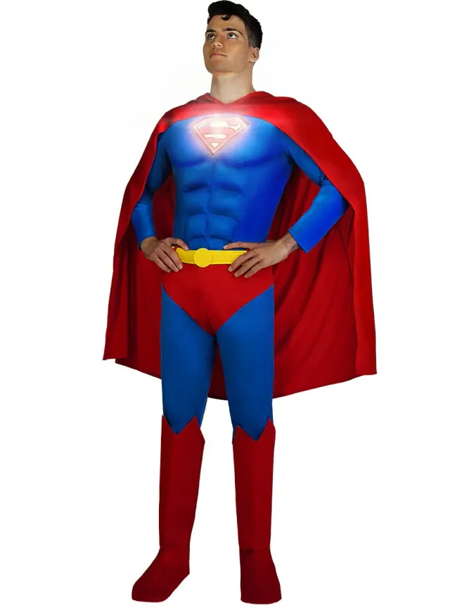 Funidelia Superman Lights On Costume Uomo XL Multicolore