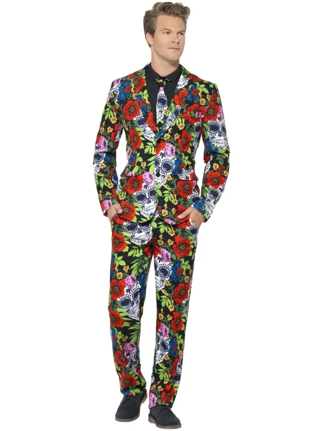Smiffys Day of the Dead 41589 costume uomo XL multicolore