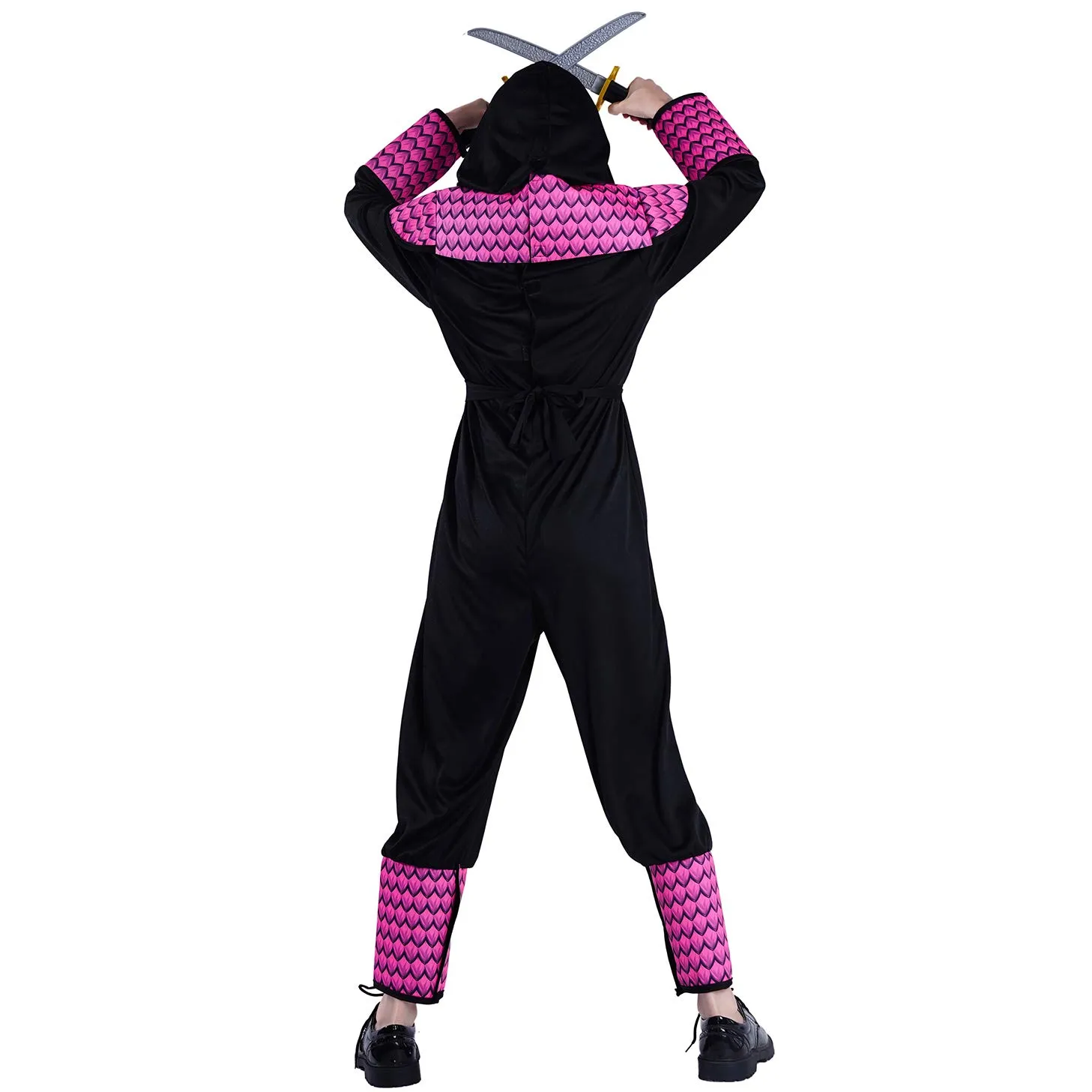 SEA HARE Ninja costume bambina 4-6 anni nero oro
