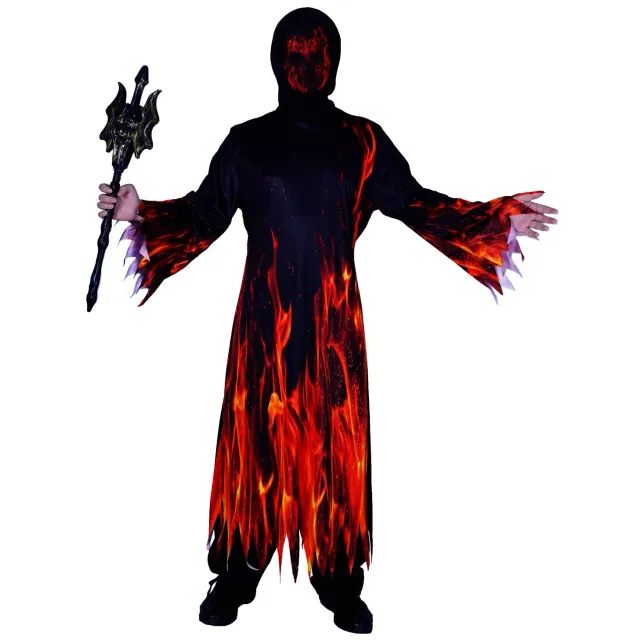 SEA HARE Fiamma Costume Uomo Halloween con Cappuccio
