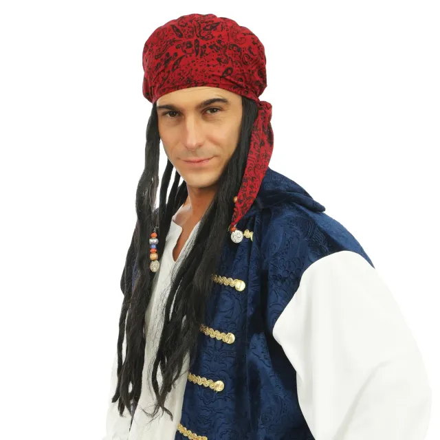 P'tit Clown 34750 parrucca pirata dreadlocks multicolore