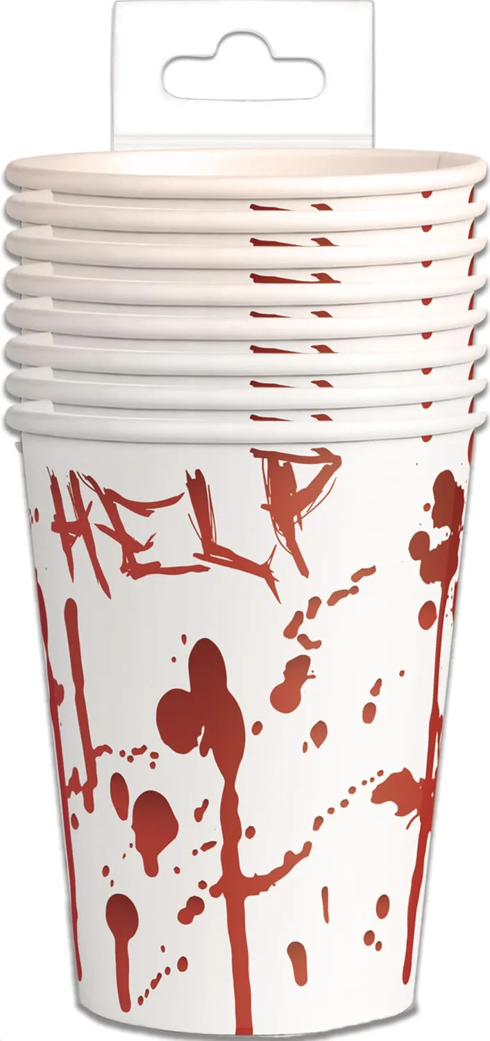P'tit Clown 23595 bicchieri Halloween sanguinanti 8 pezzi