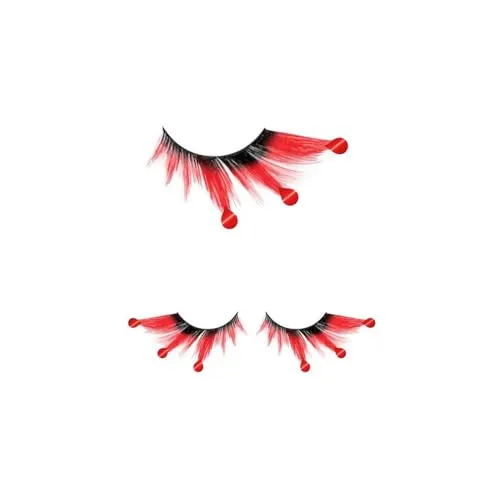 Guirca ciglia finte pipistrello nere trucco Halloween