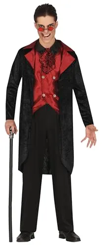 Fiestas Guirca Vampiro costume uomo L 52-54 nero granata