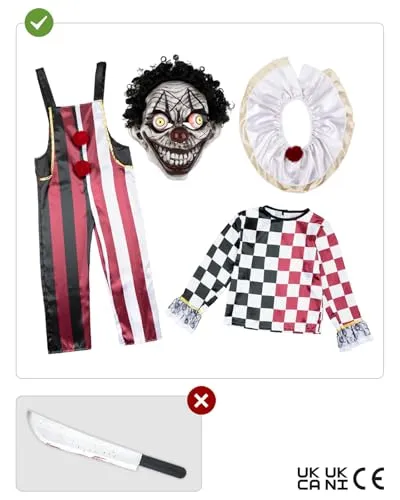 Funidelia Pagliaccio Assassino Premium costume bambino 10-12 anni completo