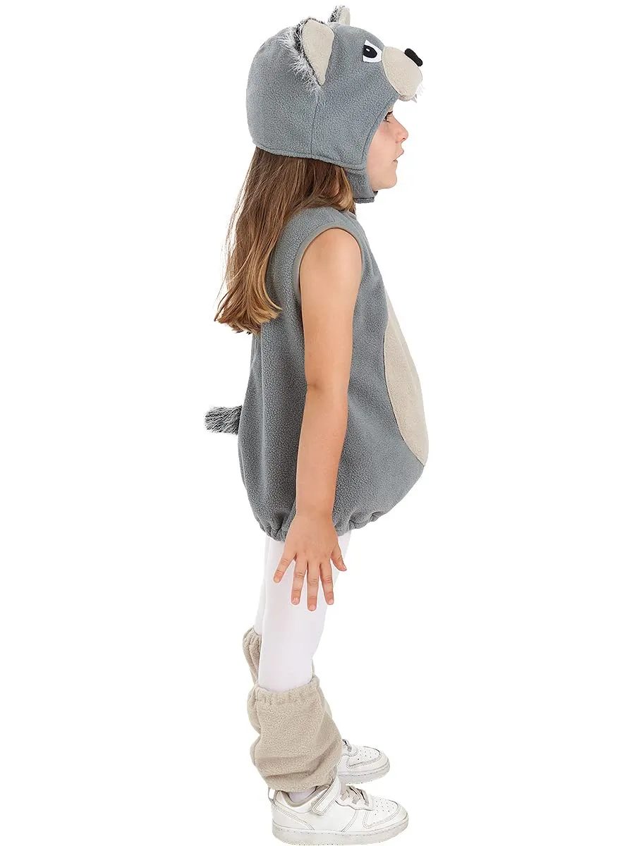 Funidelia Lupo costume peluche bambino 2-3 anni grigio